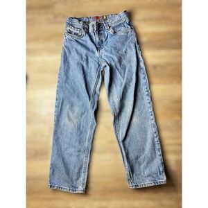 Y2K Skateboarding Emprye Light Wash Denim Jeans Straight Leg Adjustable Waist 25